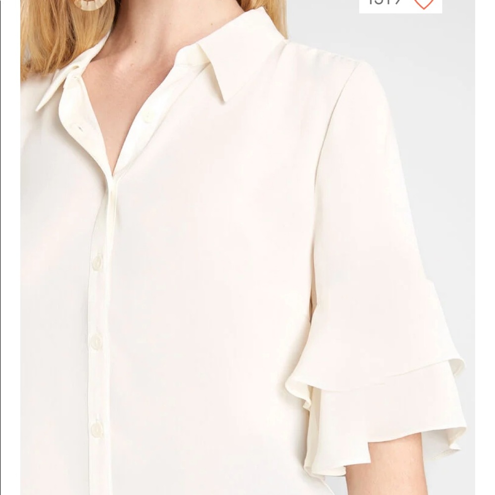 ModCloth Ruffled Sleeve Top - Picture 2 of 3